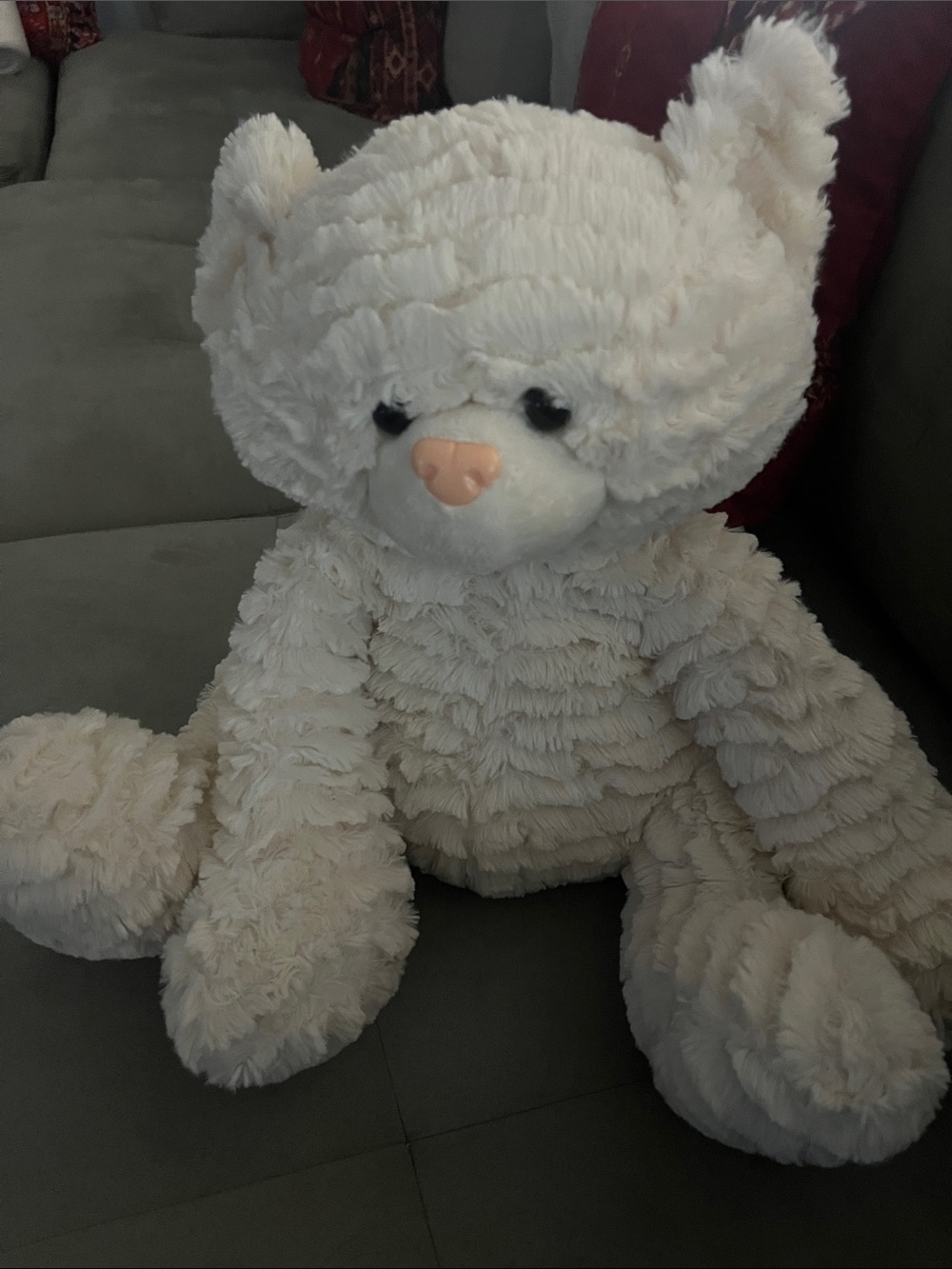 Plush Cream Stuffed Animal / heating pad microwaveable